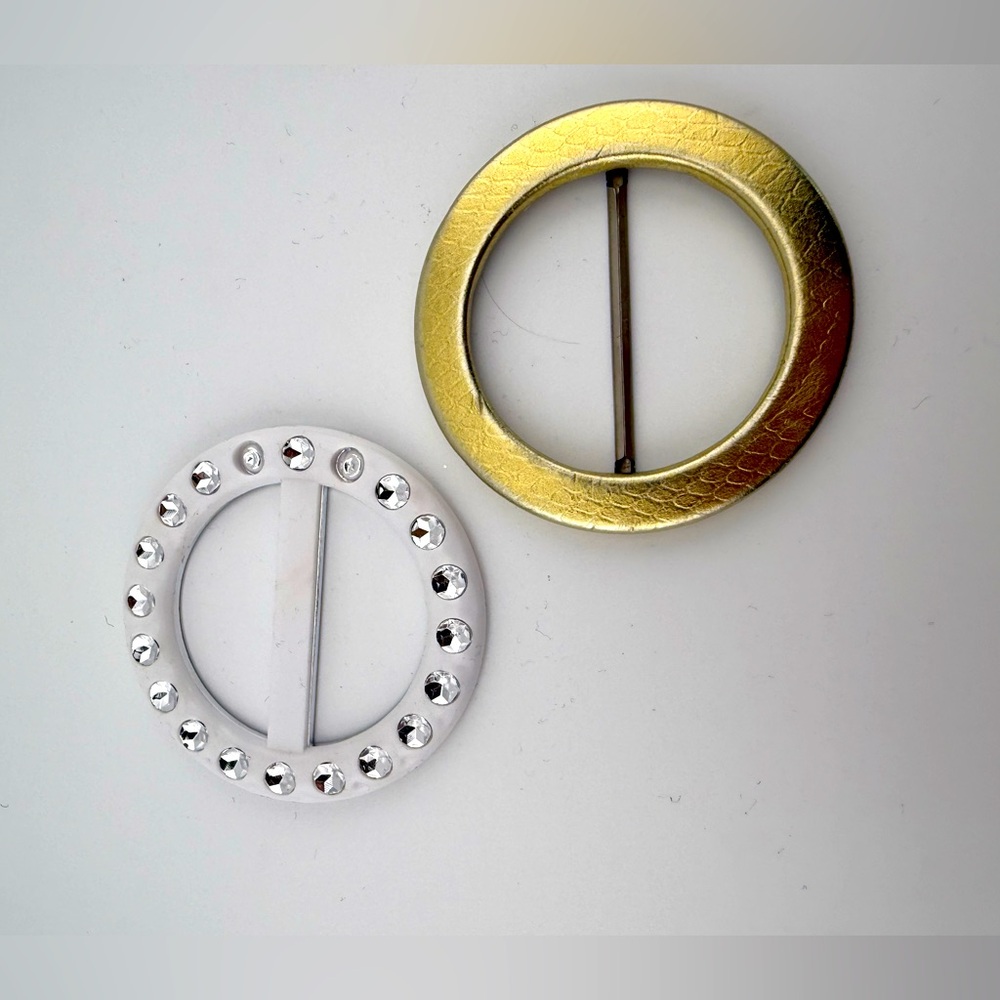 Vintage, Scarf or Shirt Slide Circle Set of 2